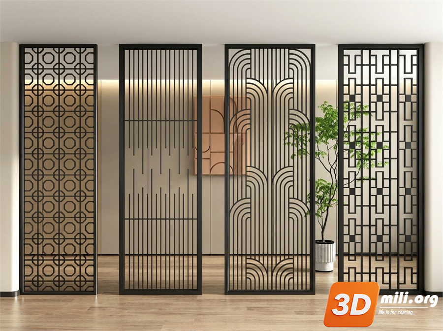 Folding screen Skp Files 